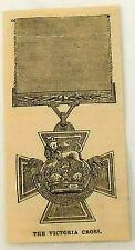 small 1881 magazine engraving ~ VICTORY CROSS ~ highest military decoration ~ UK picture