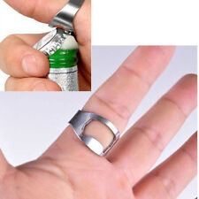20mm New Stainless Steel Finger Ring Bottle Opener Beer Bar Tool Silv~WR picture