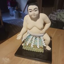  Ceramic Japanese Doll Sumo Wrestler  Hakata Style Figurine  picture