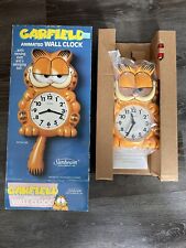 1978 1981 GARFIELD Sunbeam wall clock. WORKING. Complete With Original Box picture
