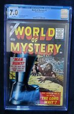 WORLD OF MYSTERY #1 (’56) CGC 7.0, Classic Atlas, wht pgs, Highest Graded? picture