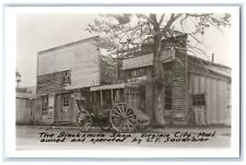 c1950's Blacksmith Shop Carriage Virginia City Montana MT RPPC Photo Postcard picture