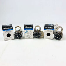 3x Master Lock Combination Padlocks 1525 1-1/2