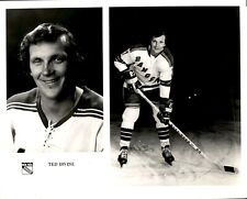 BR48 Rare Original Photo TED IRVINE New York Rangers Ice Hockey Left Wing NHL picture
