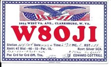 QSL  1936 Clarksburg WV    radio card picture