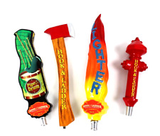 Hook & Ladder Brewing Company Lot of 4 Firefighter Beer Tap Handles picture