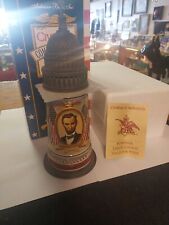 1992 Anheuser Busch Civil War Commemorative Abraham Lincoln Beer Stein w Box NOS picture