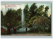 1907-15 Postcard Lake & Fountain Haight St Entrance G.G Park San Francisco CA  picture