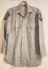 Vintage California State Security Police Long Sleeve Shirt Size 16 picture