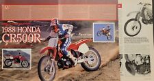 1987 Honda CR500R 4p Motorcycle Test Print Ad picture