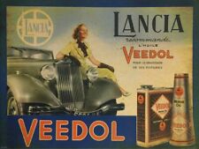 ITALIAN LANCIA CAR VEEDOL MOTOR OIL HEAVY DUTY USA MADE METAL ADVERTISING SIGN picture