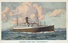 Anchor Line, T.S.S. California, Early Postcard, Unused picture