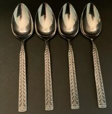 4  Vintage Towle Supreme Cutlery, Japan   LEAVES   Stainless  LARGE SPOONS picture