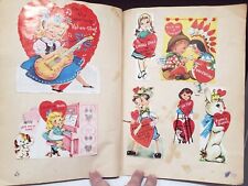  Vintage 1950's Scrapbook 42 Pages LOT 175 Valentines ONLY picture