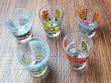 Vintage Shot Glasses of Different US States W/ Variety of Designs Set of 5 picture