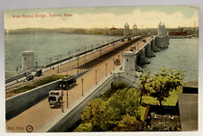 1914 West Boston Bridge, Boston, Massachusetts MA Vintage Postcard picture