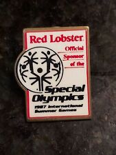 Vintage Red Lobster Sponsor Of Special Olympics Lapel Pin 1987 picture