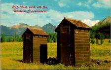 1970s Outhouse Modern Comforts of Life in Enchanted New Mexico Vintage Postcard picture