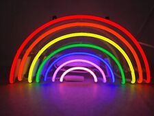 Neon Signs Rainbow Shaped Neon Light Real Glass Handcraft Light for Christmas... picture