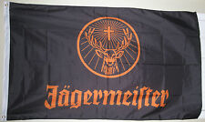Jägermeister Large 3' x 5' Black Flag - Never Opened - Banner - Backdrop - NEW picture