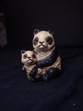 UCTCI Panda Bear and Cub Figurine Vintage Japan picture
