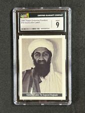 2001 Topps Enduring Freedom Osama Bin Laden #19 Rookie Card CGC 9.0 Mint picture