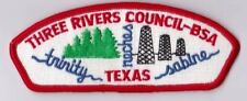 Three Rivers Council TX Red Border Plastic Backing BSA CSP picture