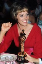 Julie Andrews in red dress at Academy Awards with her Oscar 12x18 poster picture