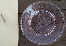 Mosser Glass Old Mini PeeWee Clown Plate PEACHBLO Made in Ohio 