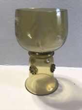 Antique Mary Gregory Chalice With Prunts Bohemian 6” Glass picture