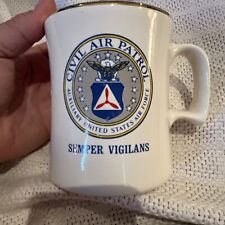 Civil Air Patrol Auxiliary US Air Force Semper Vigilans coffee gold-trim mug picture