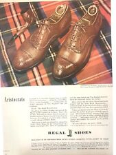 Print Ad 1943 Wartime Regal Shoes Men's Wingtips Martin's Tannery Glasgow 13x10 picture