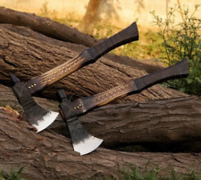 2pcs Custom Handmade Traditional Farmer Axe For Camping Hunting Outdoor Hiking picture