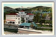 Manitou CO-Colorado, Manitou Soda Springs Bath House, Antique Vintage Postcard picture