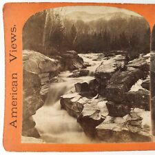 Ammonoosuc Falls White Mountains Stereoview c1870 New Hampshire River Card B1925 picture