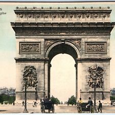 c1910s Paris, France Arc de Triomphe de l'Étoile SHARP Collotype Photo Cars A150 picture