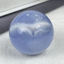 40mm A+ Blue Chalcedony Sphere, Reki Healing Blue Agate Crystal Ball Sphere picture