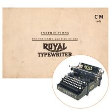Royal No.5 Typewriter Instruction Manual Antique Vtg 6 7 8 Flatbed Standard User picture