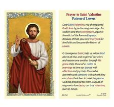 Laminated St. Valentine Holy Prayer Card  Patron Saint of Lovers Catholic picture