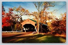 c1959 Jackson Covered Bridge White Mountains NH Posted Vintage Postcard A41 picture