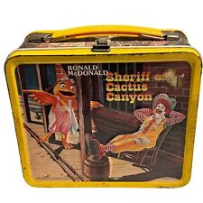 Vintage 1982 Ronald McDonald Sheriff Cactus Canyon Metal Lunchbox McDONALDS picture