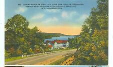 LONG LAKE, NEW YORK-LOOKING NORTH ON LONG LAKE-LINEN-#882--(NY-L*) picture