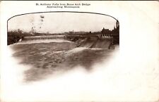 Minneapolis, MN St. Anthony Falls from Stone Arch Bridge 1907 Postcard G430 picture