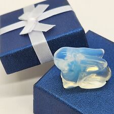 Opalite bunny rabbit small crystal animal mineral gift reiki decor collectible picture