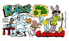 Squeaky QSL CB Radio Card #1267 Daddy Rabbit & Mama Cottontail KFM 0786 Comic picture