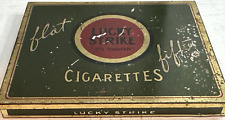 Vintage Flat Fifties Cigarette Tin - Lucky Strike Brand - Empty picture