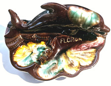 Vintage Japan made Ceramic FLORIDA Dolphin Ashtray - smoke with the best picture