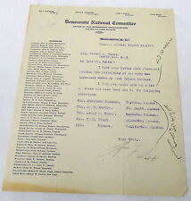 1916 Democratic National Committee SIGNED letter ~ WILLIAM F. SAPP, KANSAS DNC picture