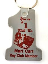 Vintage Kmart Mart Cart Keychain Fob Key Club Member Store Advertisement picture