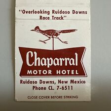 Vintage 1960s Chaparral Motor Hotel New Mexico Matchbook Cover picture